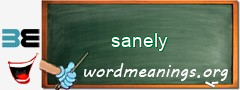 WordMeaning blackboard for sanely